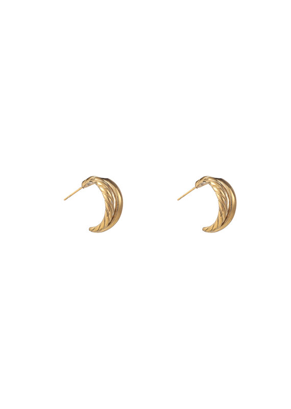 Go Dutch Label D&E - 2way twisted hoop - goud