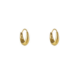 Go Dutch Label D&E - Small striped drop creole - goud