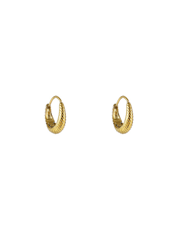 Go Dutch Label D&E - Small striped drop creole - goud