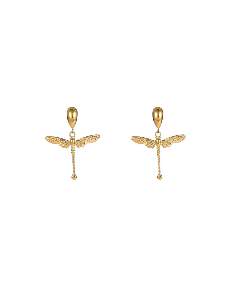 Go Dutch Label D&E - Dragonfly dangle - goud