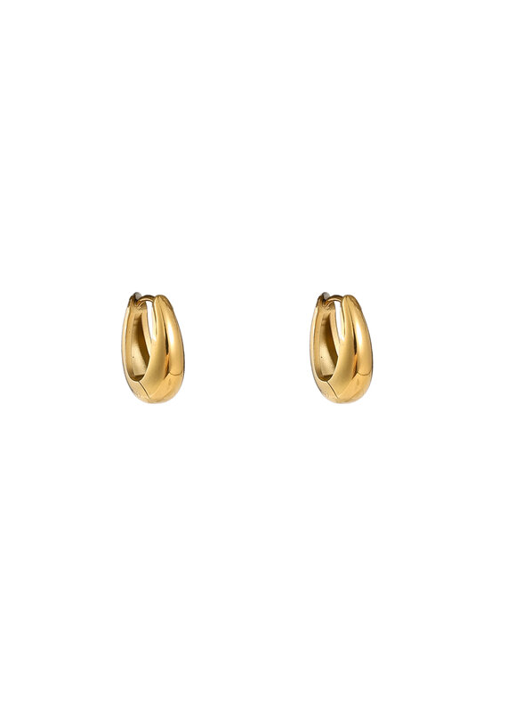 Go Dutch Label D&E - Small oval drop creole - goud
