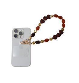 Go Dutch Label D&E - Telefoonkoord stone - bruin
