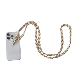 Go Dutch Label D&E - Gevlochten telefoonkoord - goud
