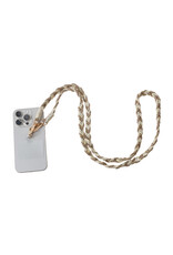 Go Dutch Label D&E - Gevlochten telefoonkoord - goud