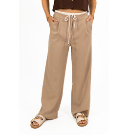 21Jewelz Pantalon met witte band - beige