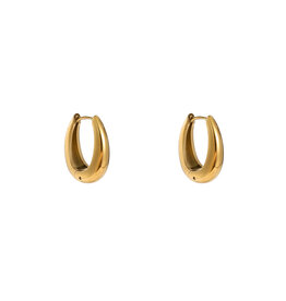 Go Dutch Label D&E - Oval drop creole - goud