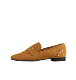 Babouche Babouche - Casual studded loafer suede camel