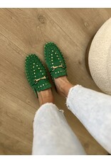 Babouche Babouche- Studded muiltje green