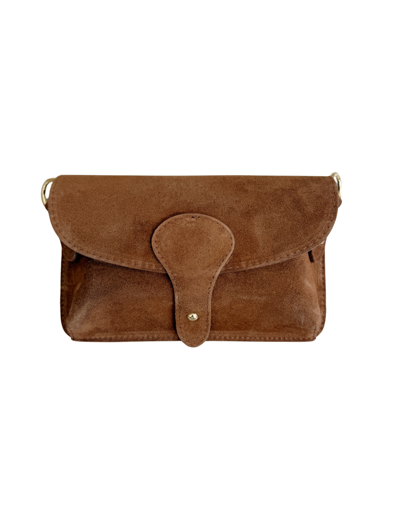 21Jewelz Suede handtasje met gesp - camel