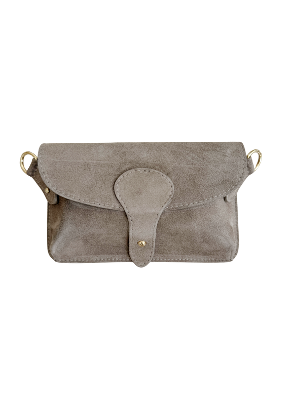 21Jewelz Suede handtasje met gesp - taupe