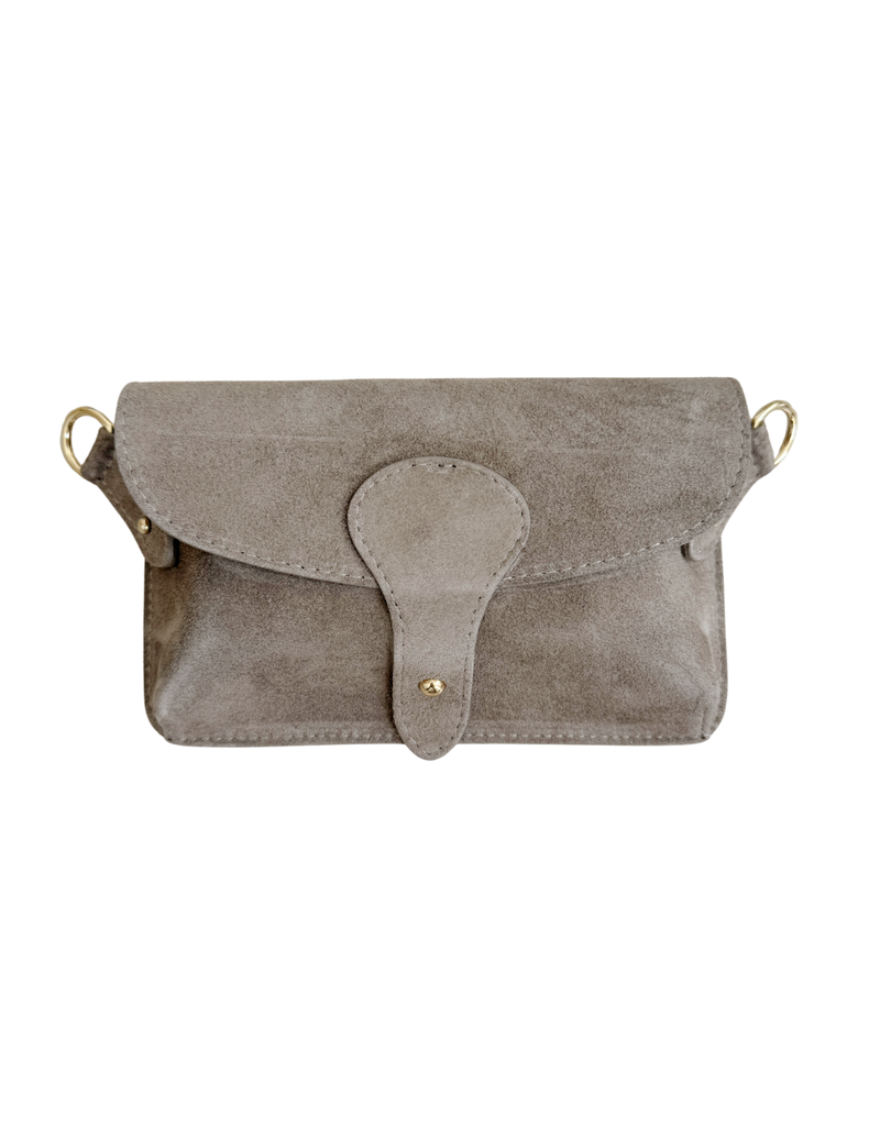 21Jewelz Suede handtasje met gesp - taupe