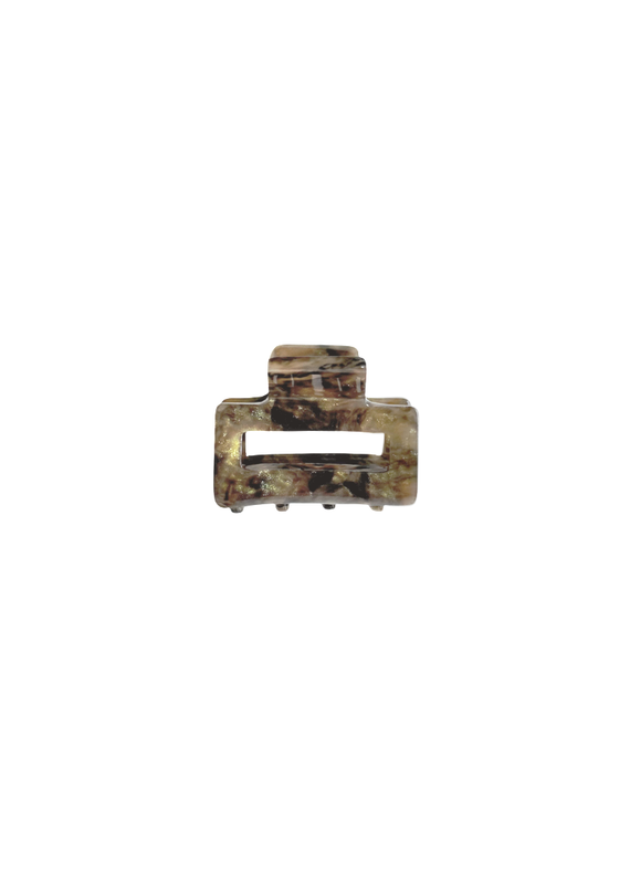 21Jewelz Mini haarklem - bruin marmer