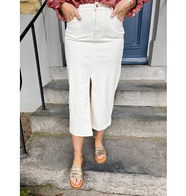 21Jewelz Denim rok met stiksel - ecru