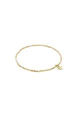 Biba Elastisch armbandje met kralen - ecru/wit