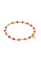 Biba Elastisch armbandje met kleine steentjes - oranje