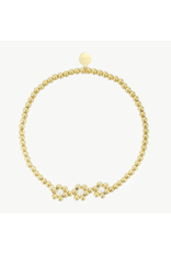 21Jewelz Gouden armbandje met drie bloemen
