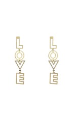 Go Dutch Label D&E -Kleine LOVE oorbellen - goud