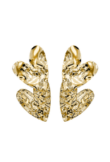 21Jewelz Dubbele grote hartjes statement oorbellen