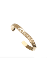 Brede bangle met textuur - goud