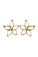 21Jewelz Open bloemen oorbellen - goud