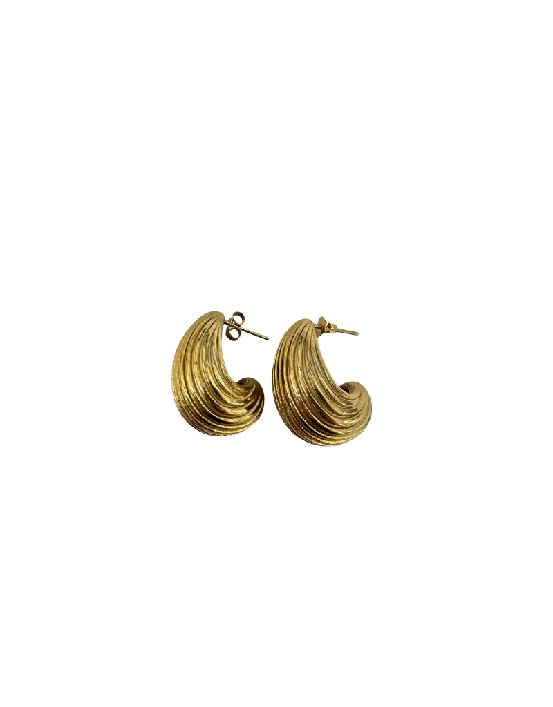 21Jewelz Druppel vorm oorbellen met ribbels