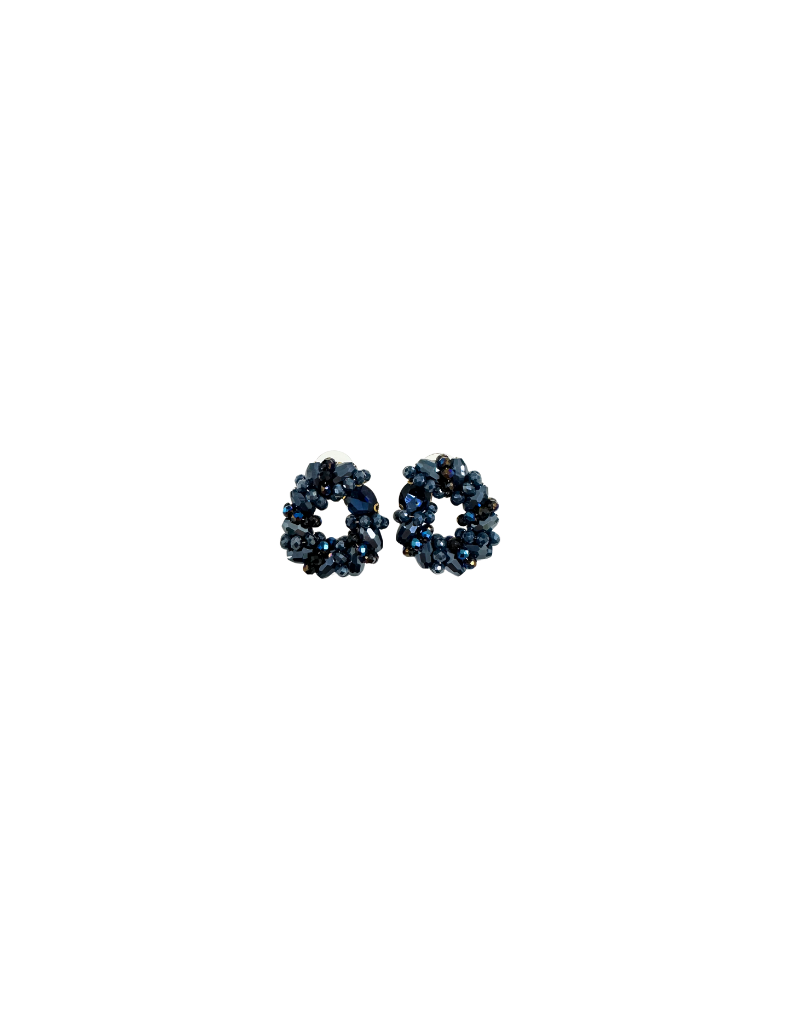 21Jewelz Studs met kralen - donkerblauw
