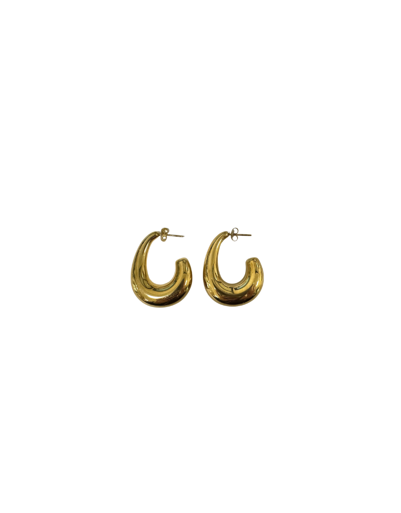 21Jewelz Gouden half ronde oorbellen
