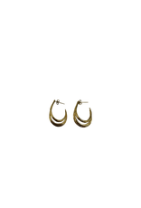 21Jewelz Open half ronde oorbellen - goud