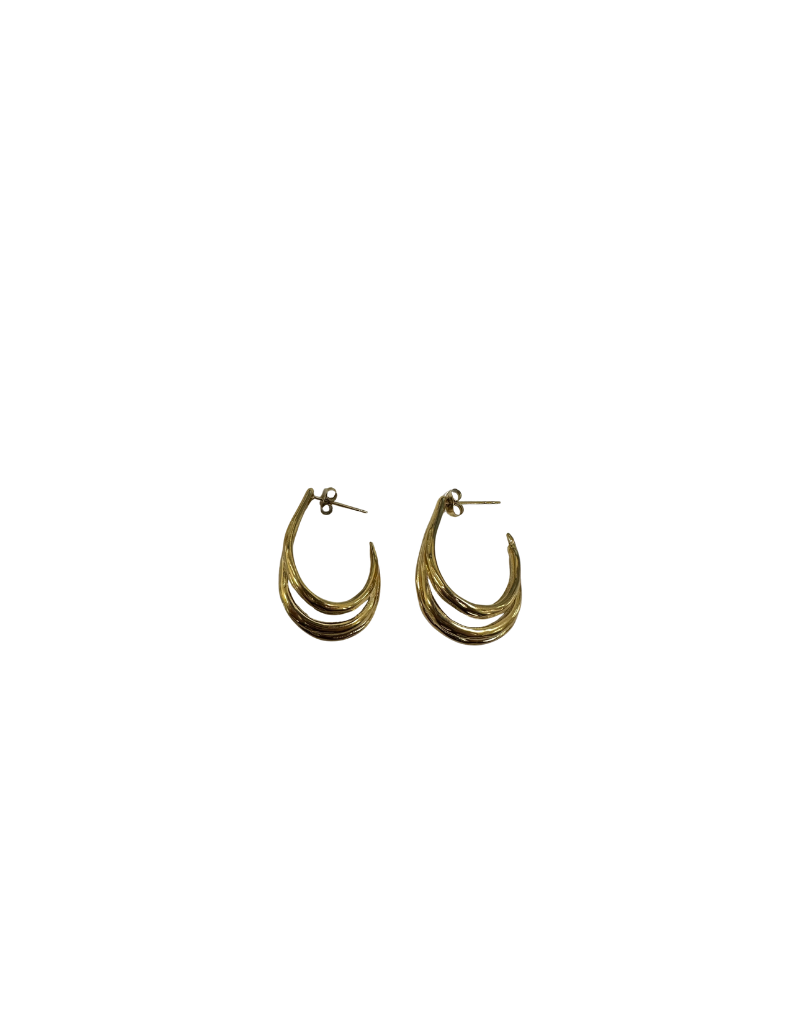 21Jewelz Open half ronde oorbellen - goud