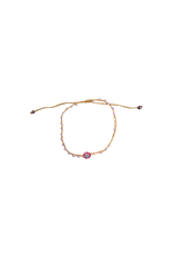 21Jewelz Glitter armbandje met bloemetje - lila