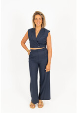 21Jewelz Cropped gilet - navy