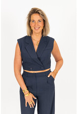 21Jewelz Cropped gilet - navy