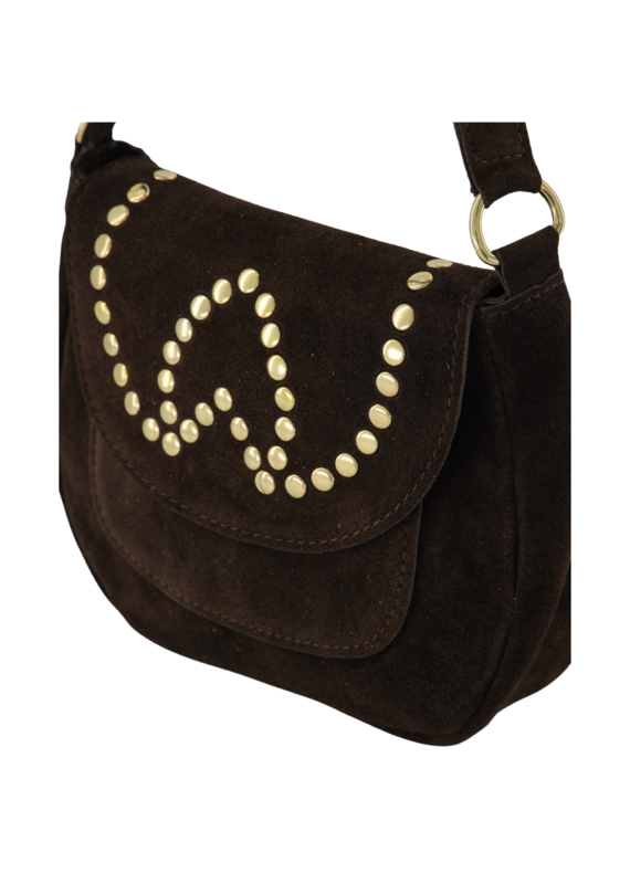 21Jewelz Schoudertas met studs - choco bruin