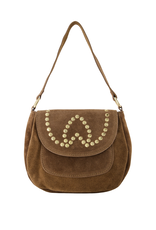 21Jewelz Schoudertas met studs - suede camel
