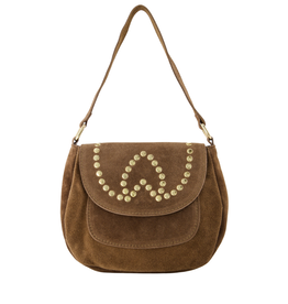 21Jewelz Schoudertas met studs - suede camel