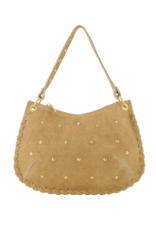 21Jewelz Suede tas met gouden studs - beige
