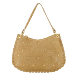 21Jewelz Suede tas met gouden studs - beige