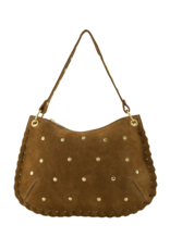 21Jewelz Suede tas met gouden studs - camel
