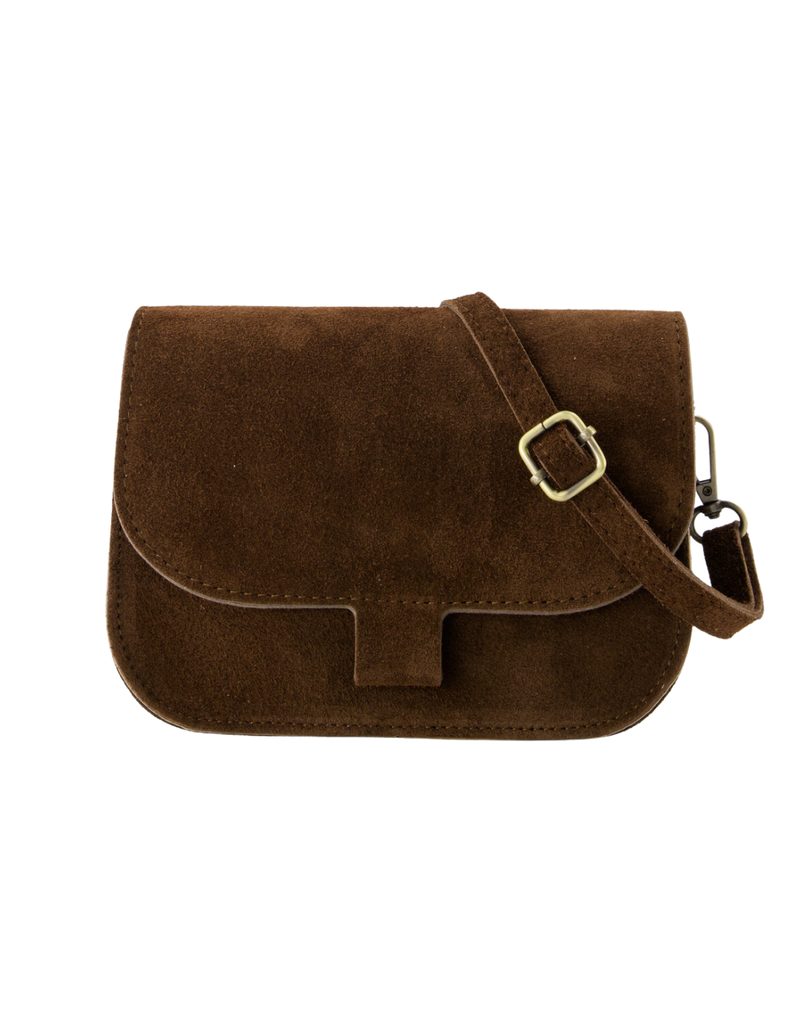 21Jewelz Casual tas - suede donkerbruin