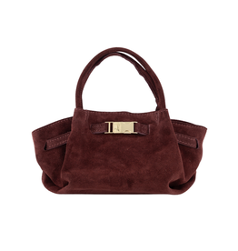 21Jewelz Tasje met goud detail - suede bordeaux
