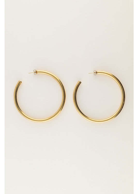 My Jewellery My Jewellery - Bold statement oorringen basic large - goud
