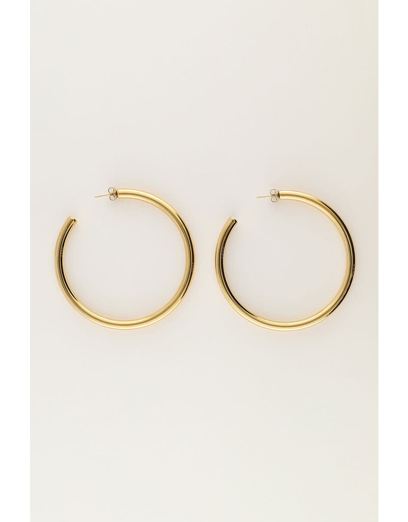 My Jewellery My Jewellery - Bold statement oorringen basic large - goud