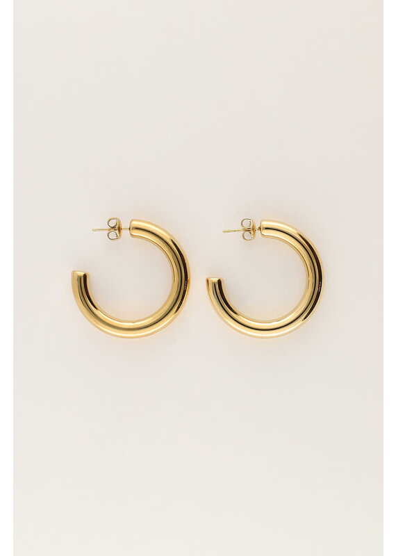 My Jewellery My Jewellery - Bold statement oorringen basic bold medium - goud