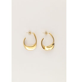 My Jewellery My Jewellery - Bold oorringen open ovaal dun - goud
