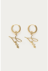 21Jewelz My Jewellery - Bold oorringen love - goud