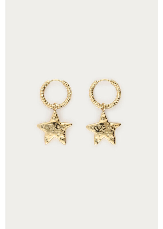 My Jewellery My Jewellery - Bold oorringen met ster - goud