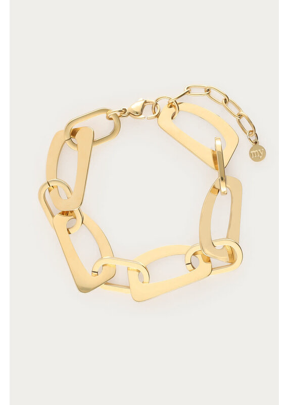 My Jewellery My Jewellery - Bold statement armband ovaal - goud