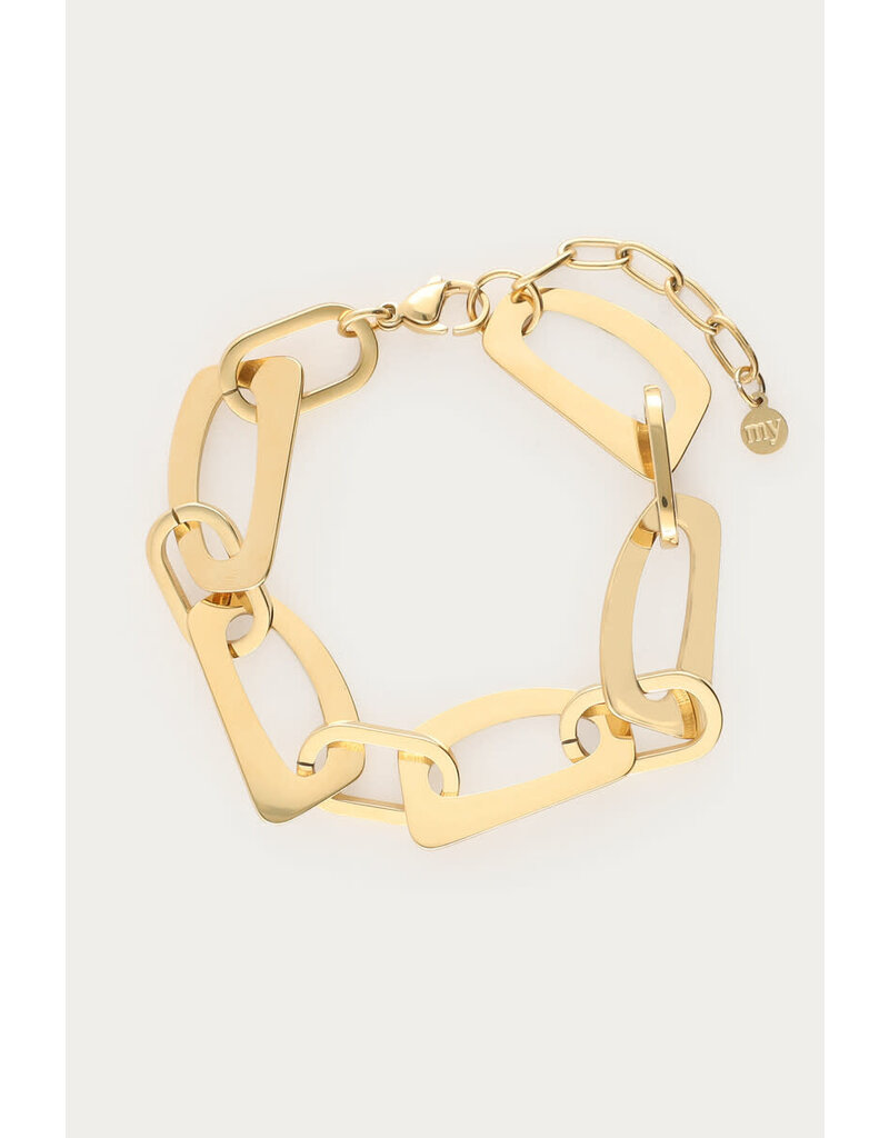 My Jewellery My Jewellery - Bold statement armband ovaal - goud