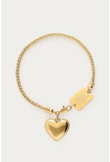 My Jewellery My Jewellery - Bold armband met hartvormige bedel - goud