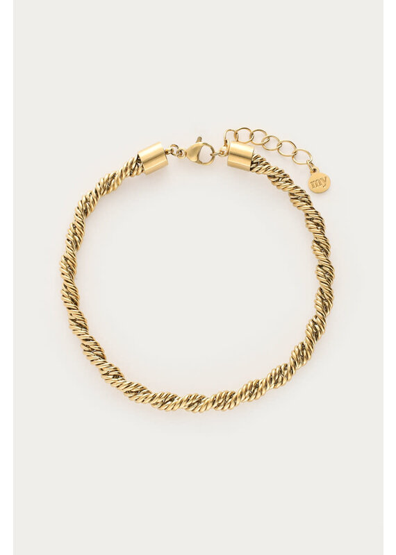 My Jewellery My Jewellery - Bold armband gedraaid - goud